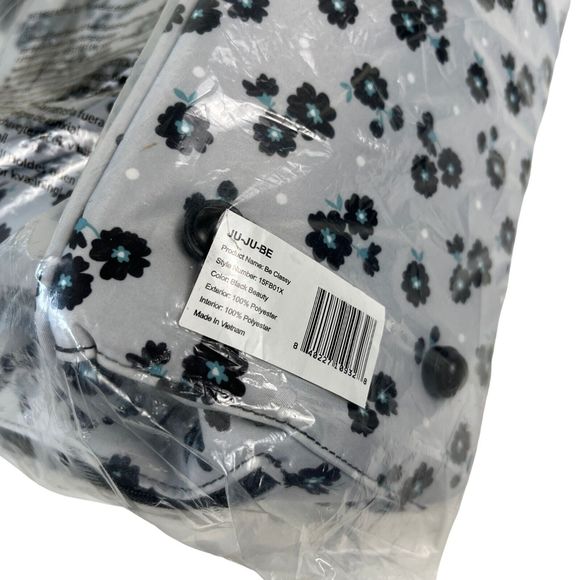 JuJuBe Diaper Bag, Be Classy, 15FB01X, Black Beauty, Floral / Blue, New w/ Tags - Picture 3 of 11